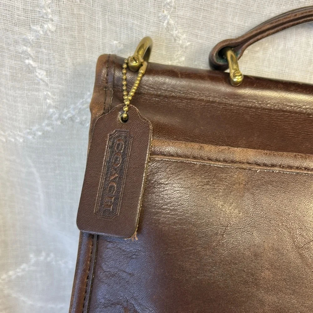 Coach leather vintage high quality satchel pocketbook bag